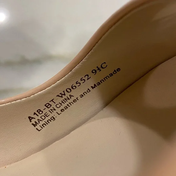 Cole Haan Wedge Heels Size 9.5 Nude Beige Peep Toe NWOB - Picture 14 of 16